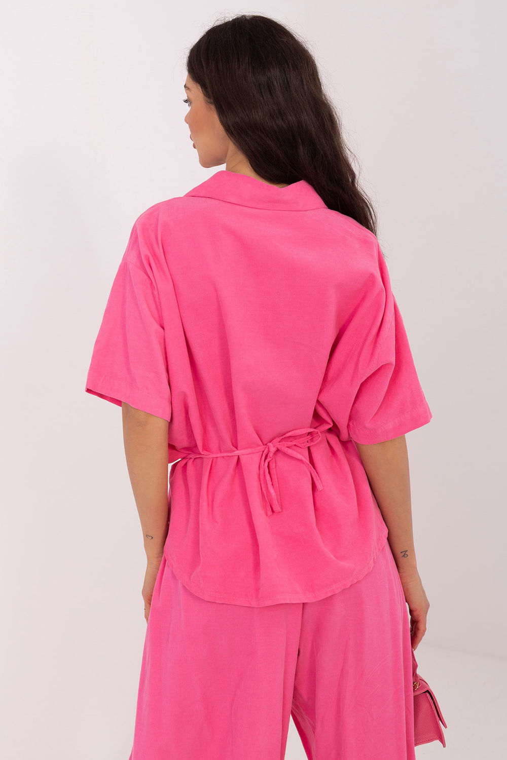 Koszula Damska Model IT-KS-FL10320.12 Dark Pink - Italy Moda226018 - Różowy - obrazek 2
