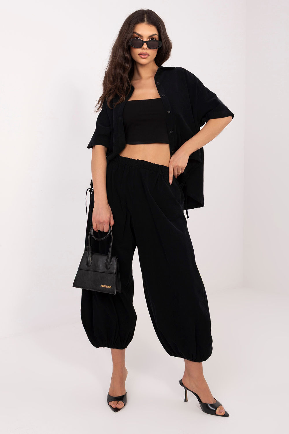 Koszula Damska Model IT-KS-FL10320.12 Black - Italy Moda226020 - Czarny - obrazek 2