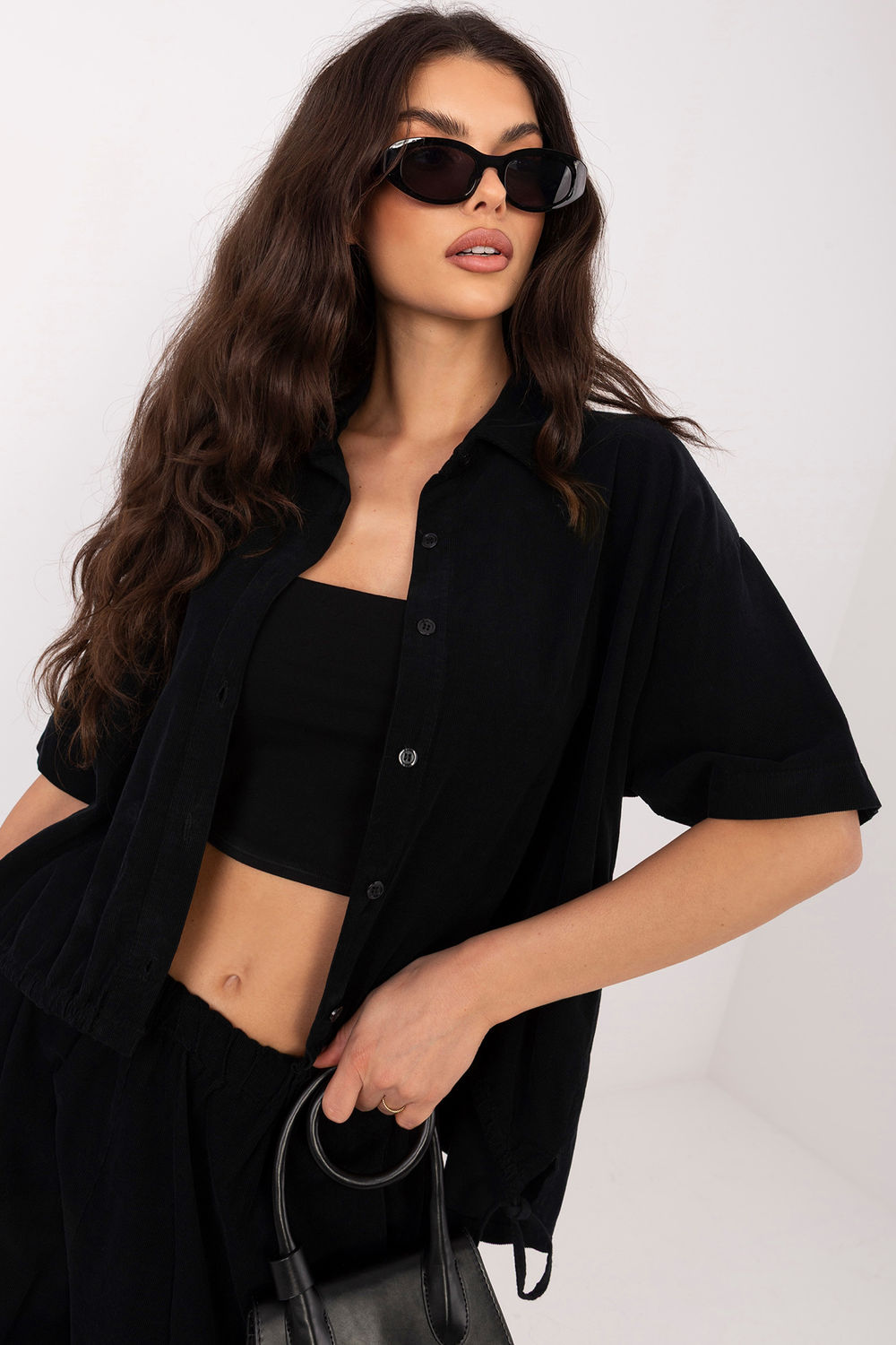Koszula Damska Model IT-KS-FL10320.12 Black - Italy Moda226020 - Czarny - obrazek 4