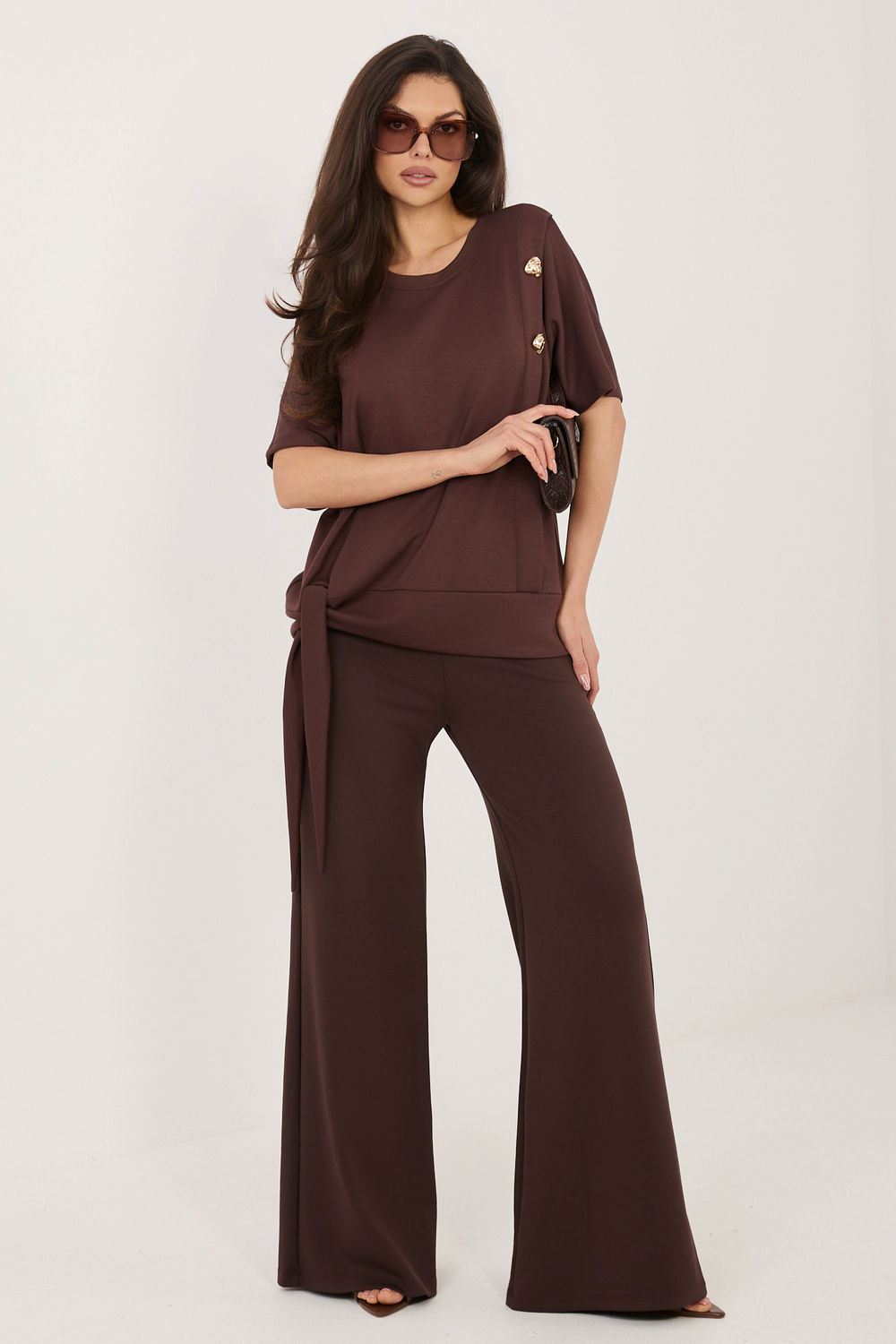 Spodnie Komplet Model RV-KMPL-A1235.29P Dark Brown - Relevance226137 - Brązowy