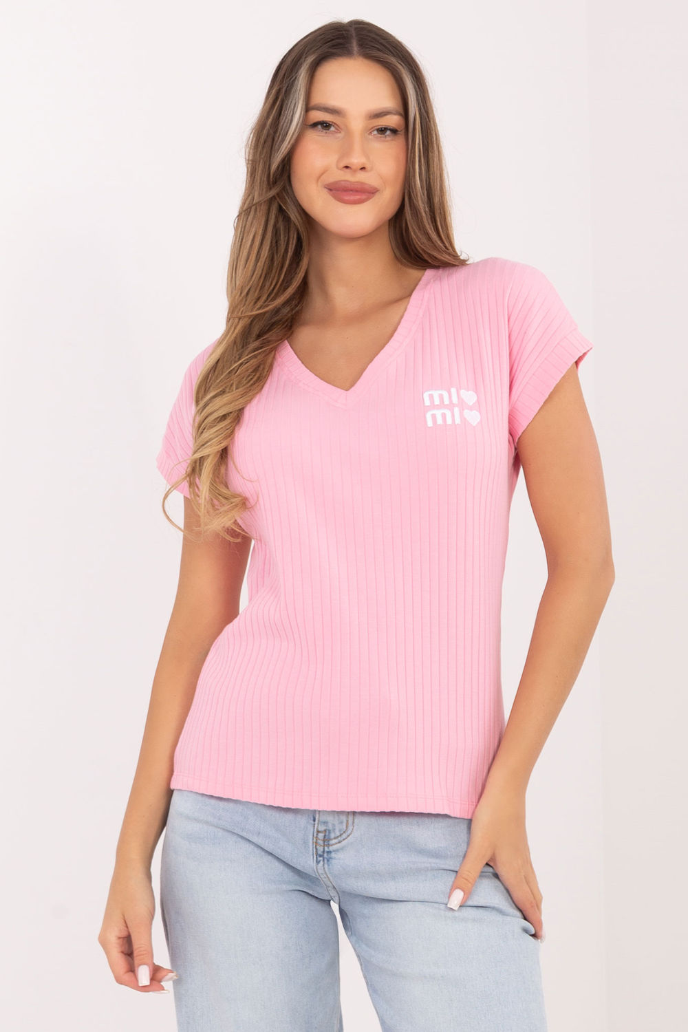 Bluzka Model RV-BZ-A1245.05P Light Pink - Relevance226143 - Różowy