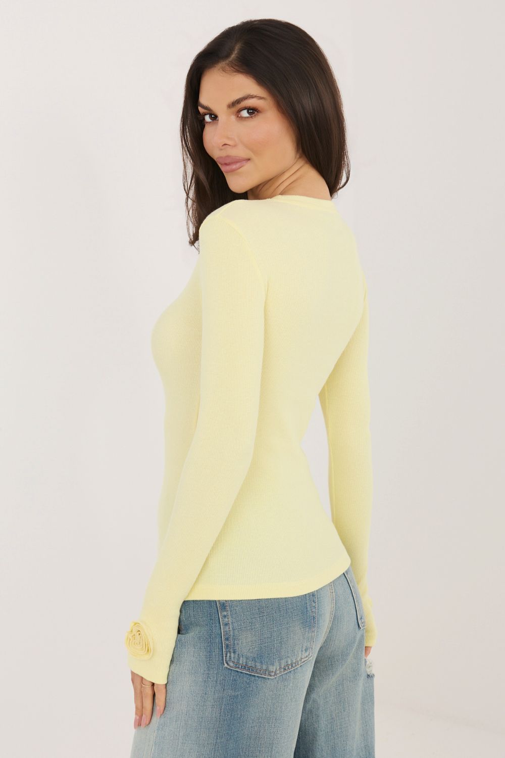 Bluzka Model RV-BZ-A1198.89 Light Yellow - Rue Paris226179 - Żółty - obrazek 4