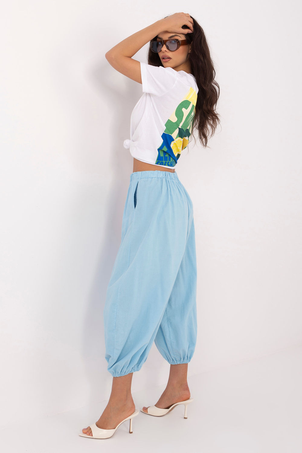 Spodnie Damskie Model IT-SP-FL10309-1.02 Light Blue - Italy Moda226230 - Niebieski