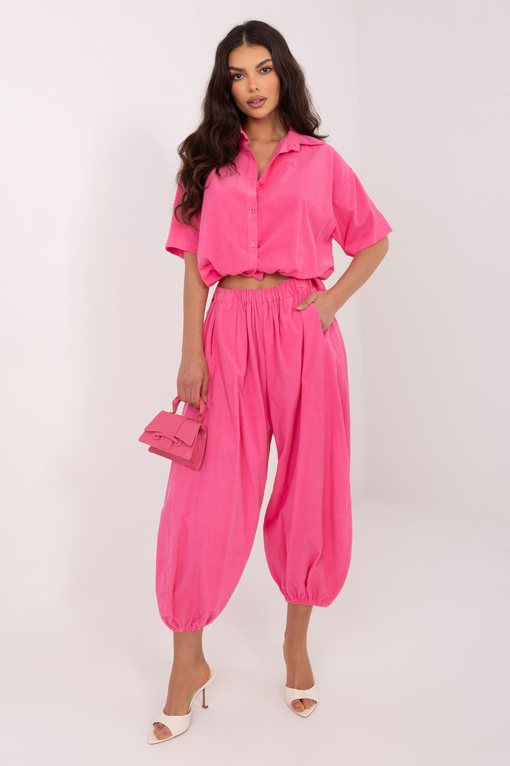 Spodnie Damskie Model IT-SP-FL10309-1.91 Dark Pink - Italy Moda226232 - Różowy