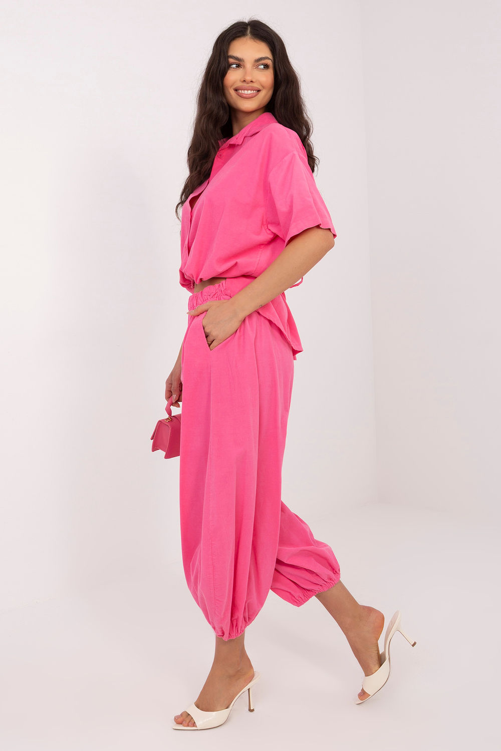 Spodnie Damskie Model IT-SP-FL10309-1.91 Dark Pink - Italy Moda226232 - Różowy - obrazek 2