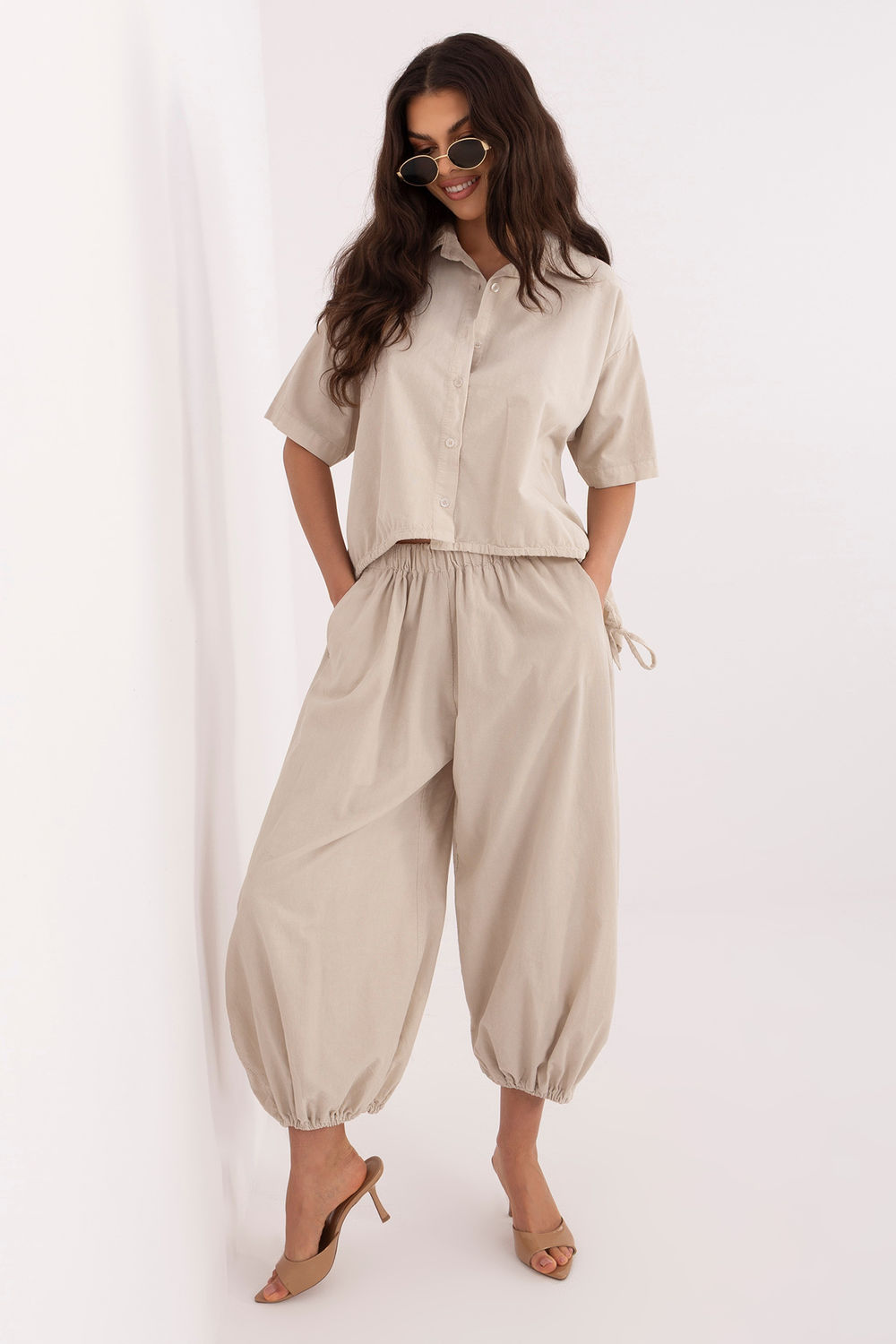 Spodnie Damskie Model IT-SP-FL10309-1.02 Beige - Italy Moda226233 - Beżowy