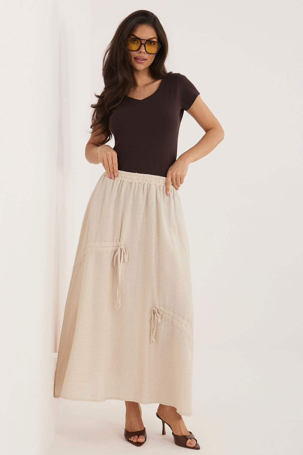 Spódnica Model IT-SD-3061.68 Beige - Italy Moda226237 - Beżowy