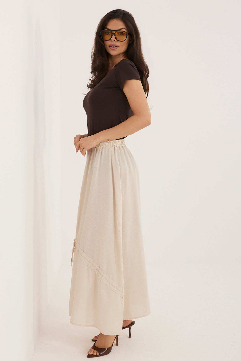 Spódnica Model IT-SD-3061.68 Beige - Italy Moda226237 - Beżowy - obrazek 3