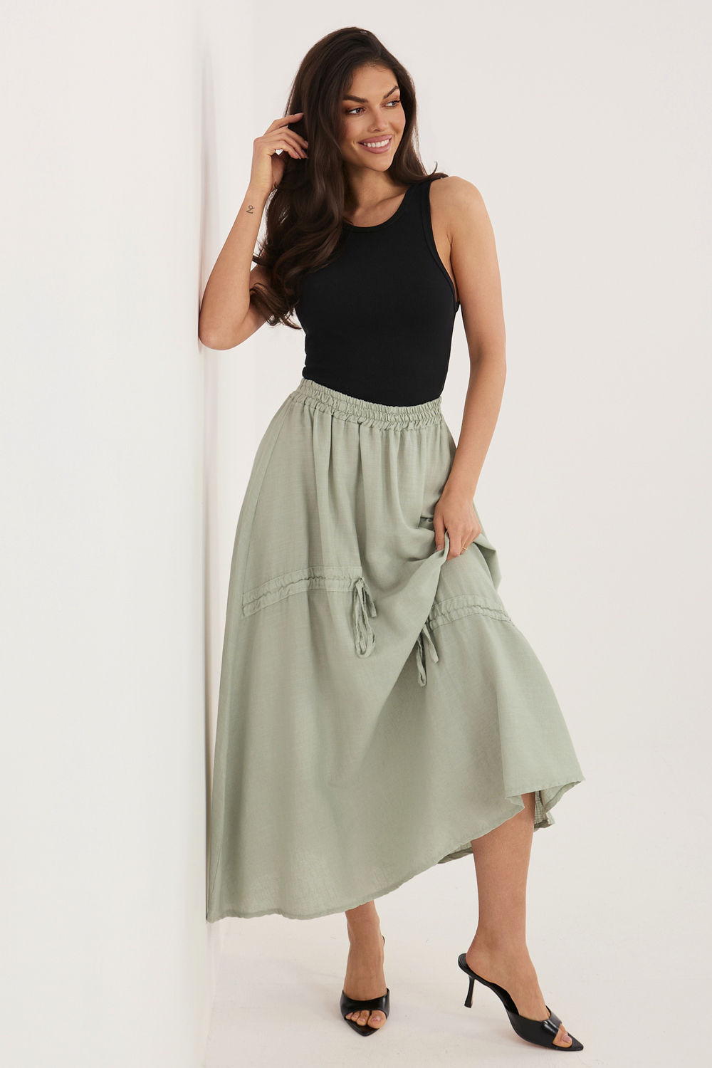 Spódnica Model IT-SD-3061.68 Khaki - Italy Moda226238 - Zielony