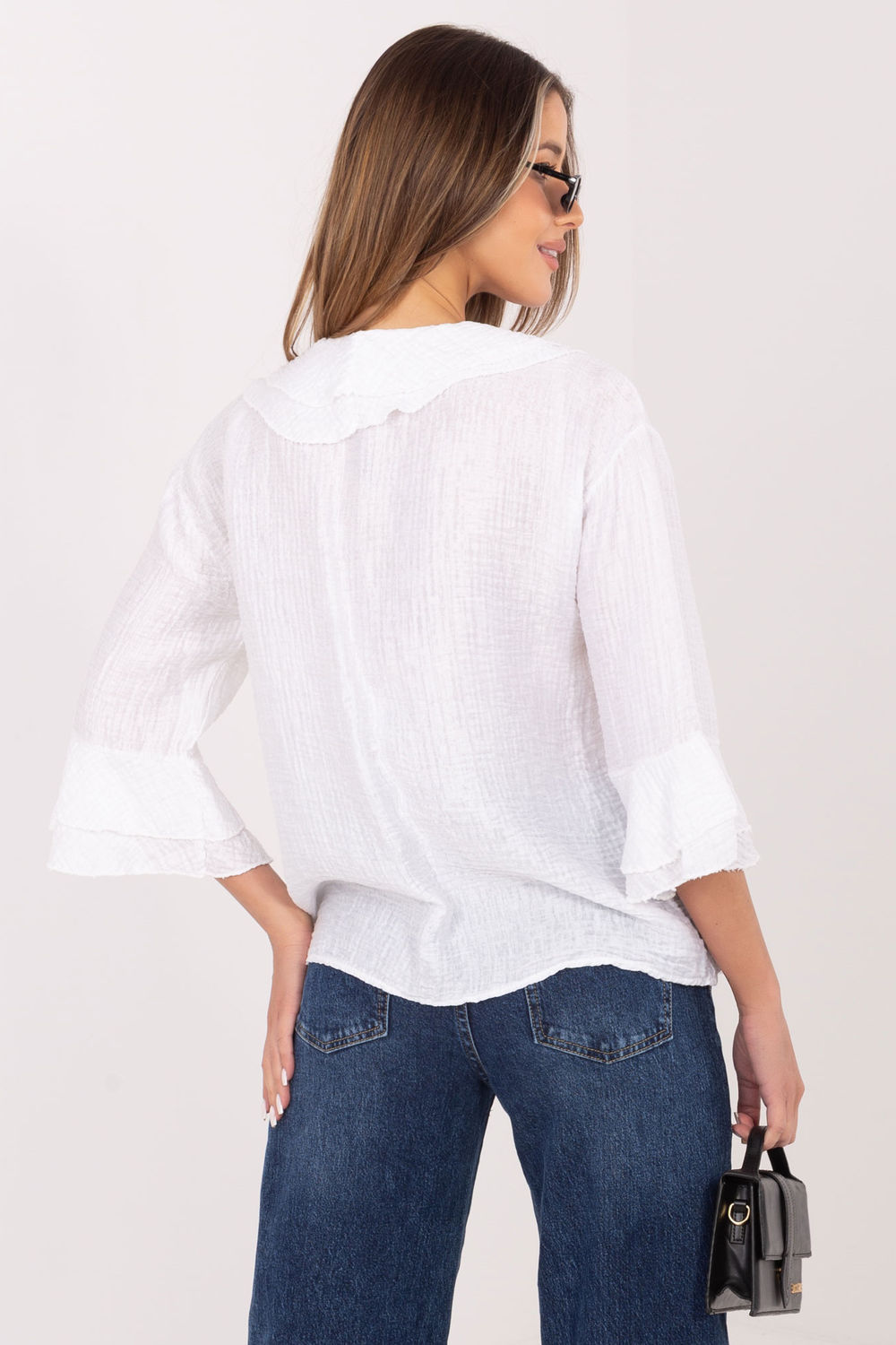 Koszula Damska Model IT-KS-81863.11P White - Italy Moda226240 - Biały - obrazek 3