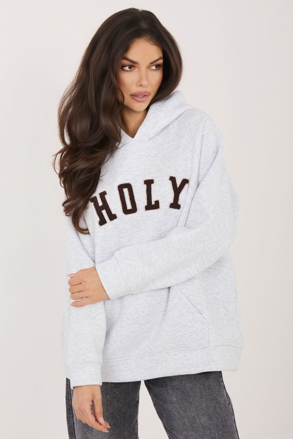 Bluza Damska Model RV-BL-A1082.24 Light Grey - Rue Paris226315 - Szary