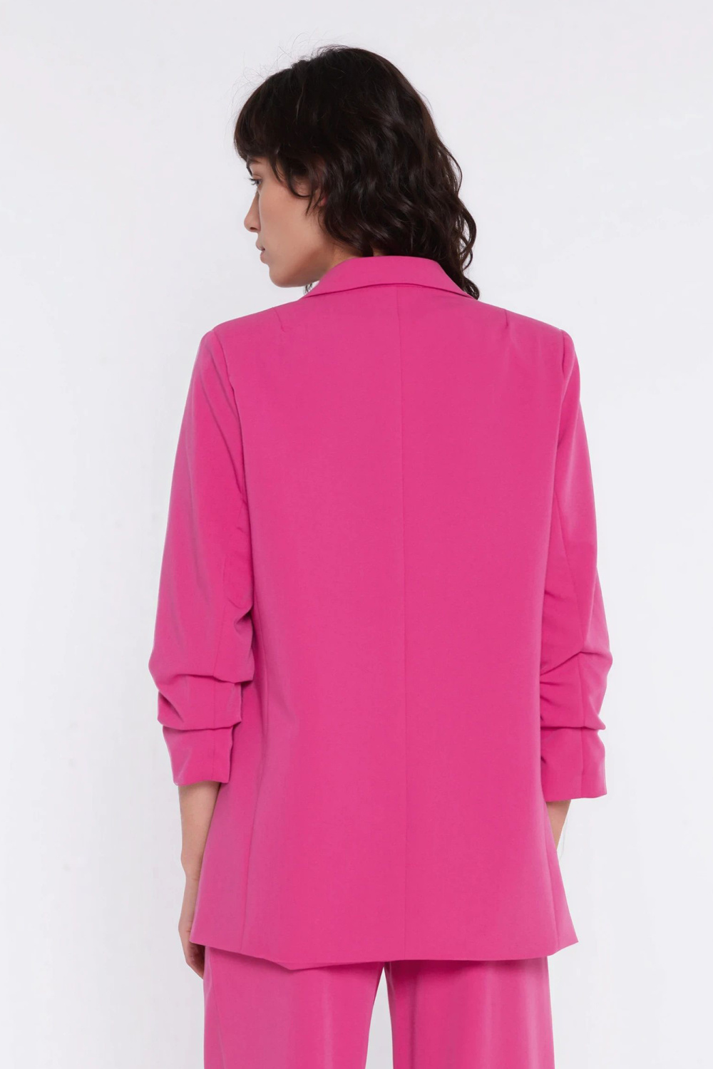 Żakiet z marszczonymi rękawami Z98 Pink - Nife226418 - Różowy - obrazek 3
