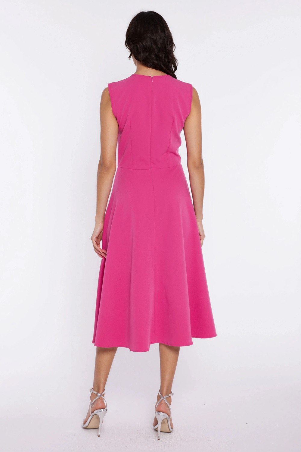 Sukienka z lamówką S292 Pink - Nife226425 - Różowy - obrazek 3