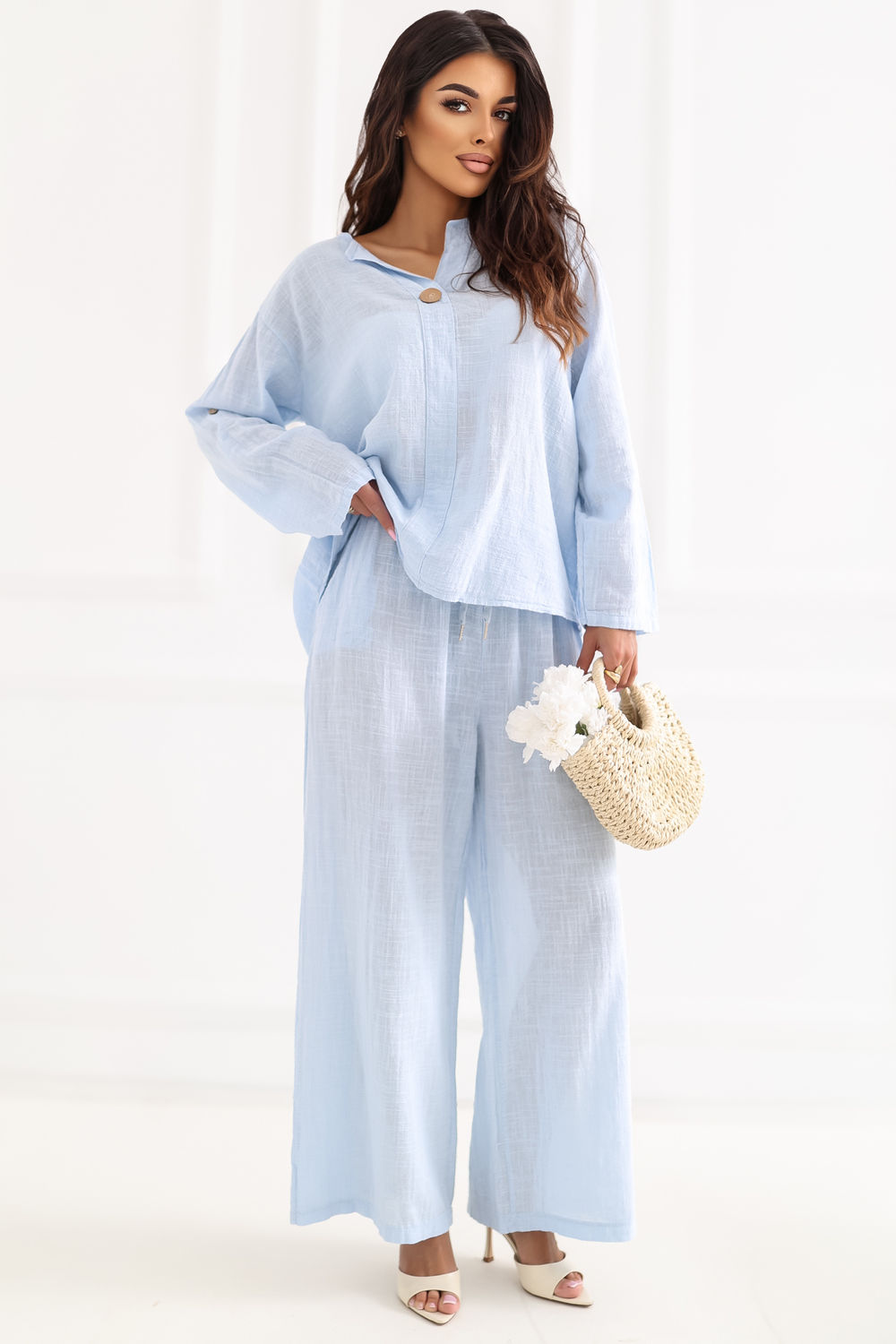 Spodnie Damskie Model IT-SP-2873.02 Light Blue - Italy Moda226444 - Niebieski