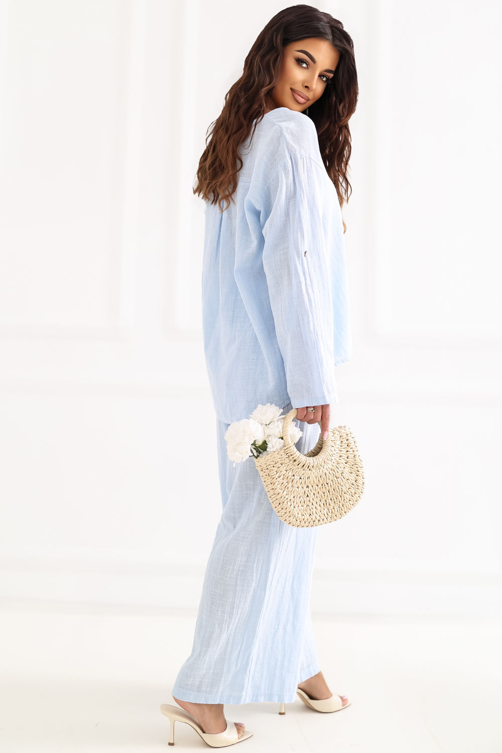 Spodnie Damskie Model IT-SP-2873.02 Light Blue - Italy Moda226444 - Niebieski - obrazek 3