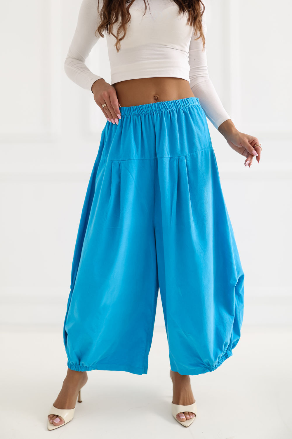 Spodnie Damskie Model IT-SP-FL9321.95 Blue - Italy Moda226455 - Niebieski