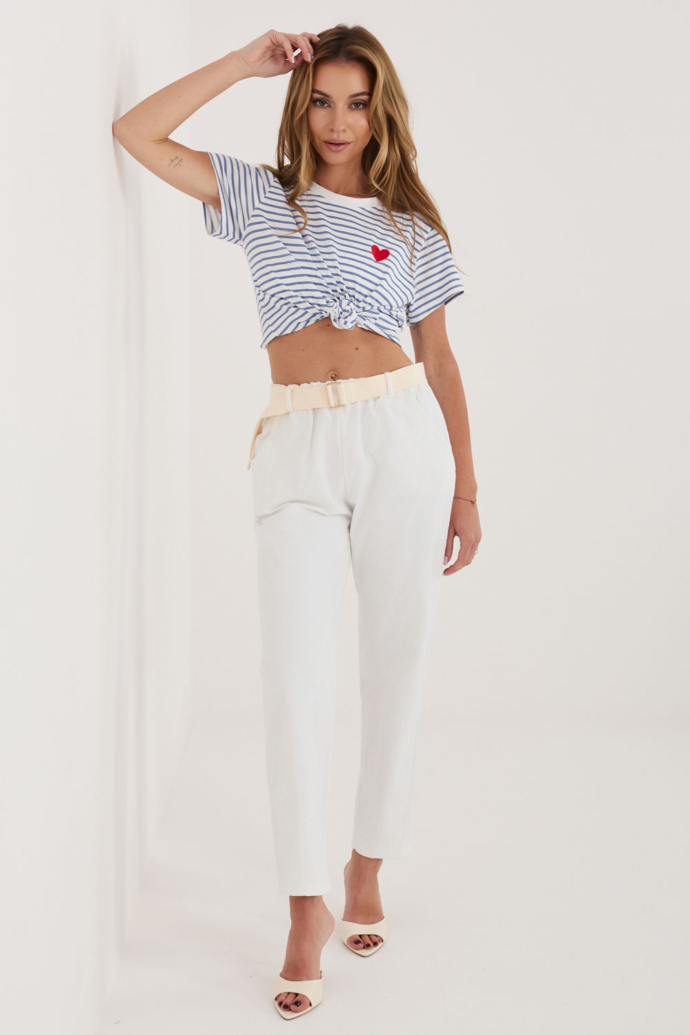 Spodnie Damskie Model IT-SP-26016.87 Ecru - Italy Moda226457 - Beżowy - obrazek 2