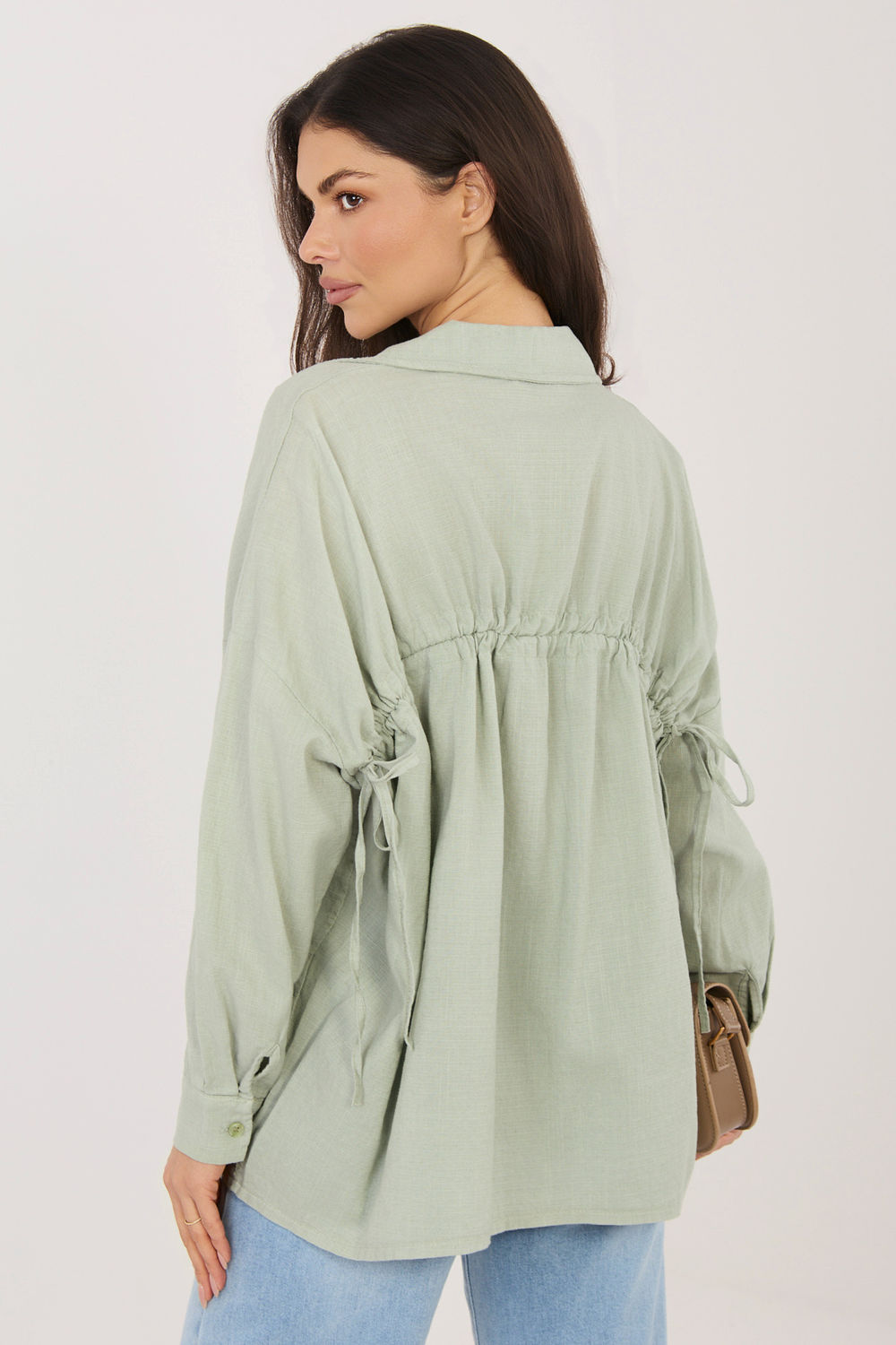 Koszula Damska Model IT-KS-3060.23 Khaki - Italy Moda226475 - Zielony - obrazek 3