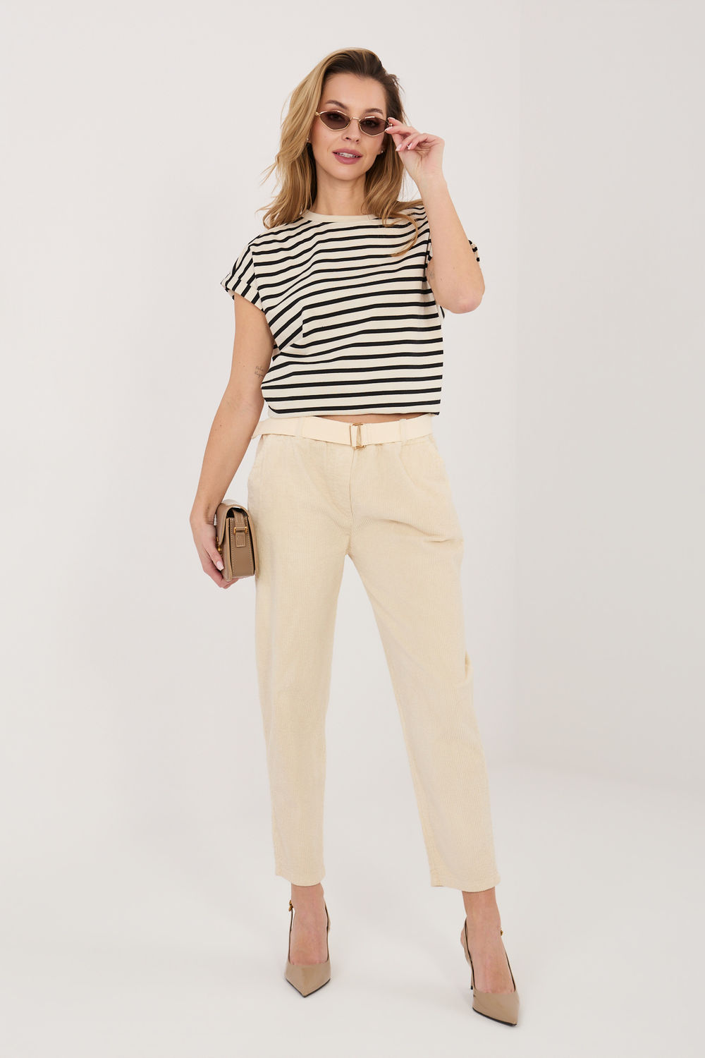 Spodnie Damskie Model IT-SP-242979.90 Light Beige - Italy Moda226478 - Beżowy