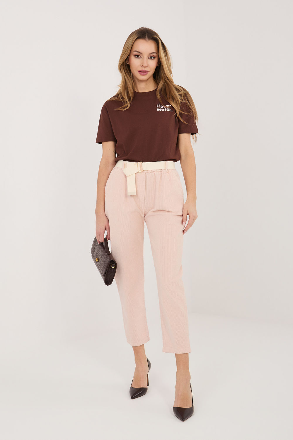 Spodnie Damskie Model IT-SP-242979.90 Light Pink - Italy Moda226479 - Różowy