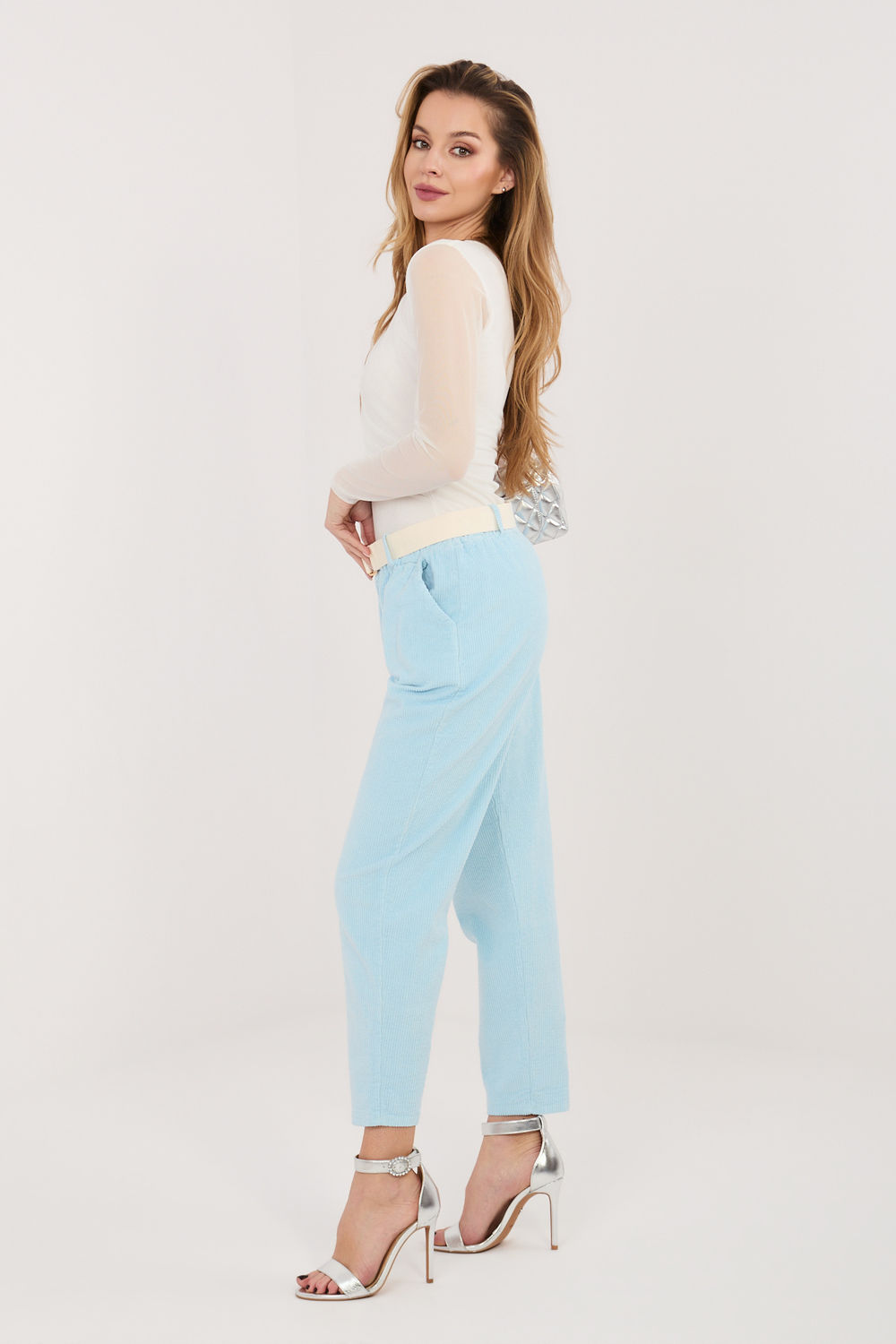 Spodnie Damskie Model IT-SP-242979.90 Light Blue - Italy Moda226482 - Niebieski - obrazek 3
