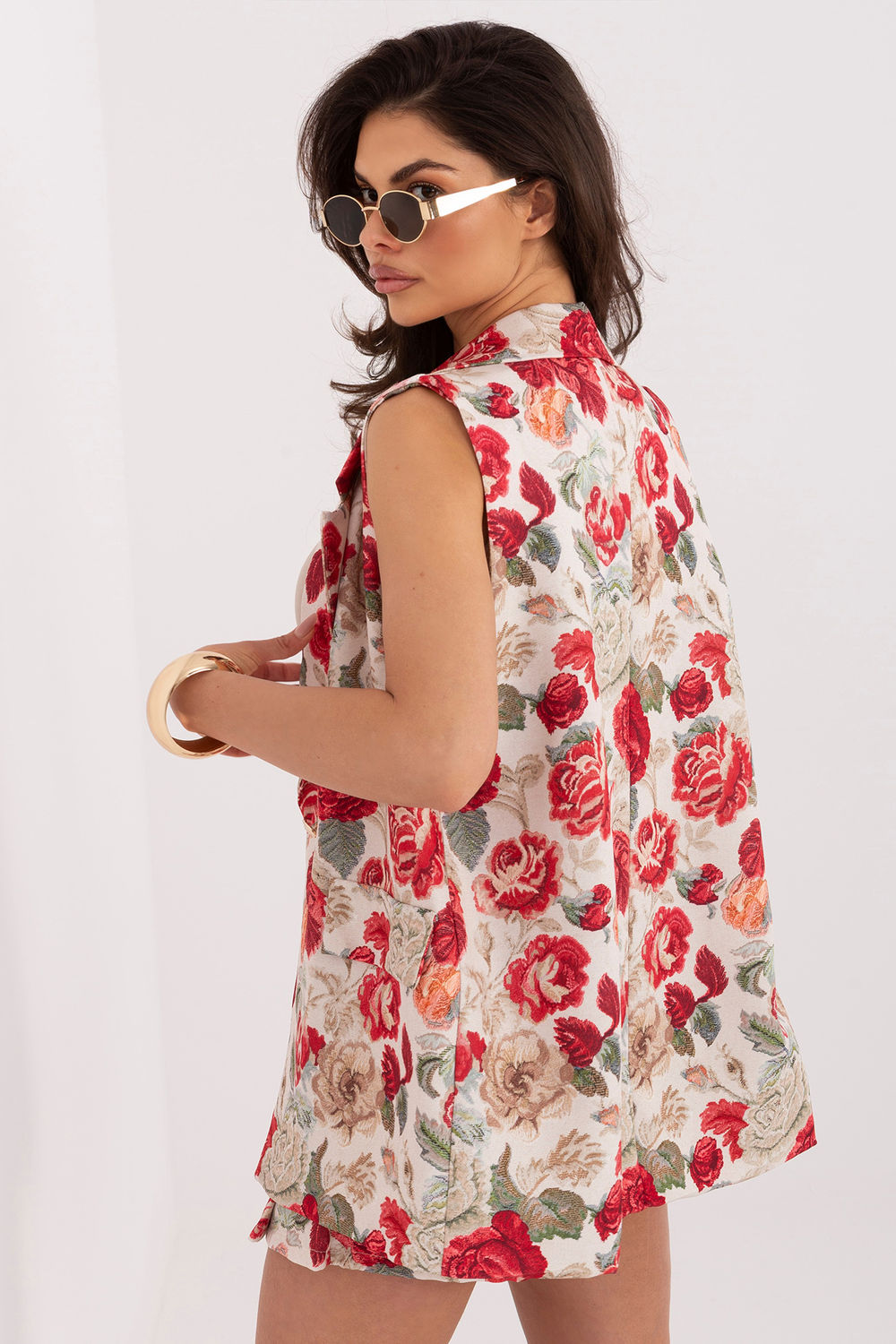 Kamizelka Model IT-KZ-FL10517.91 Red - Italy Moda226641 - Czerwony - obrazek 3