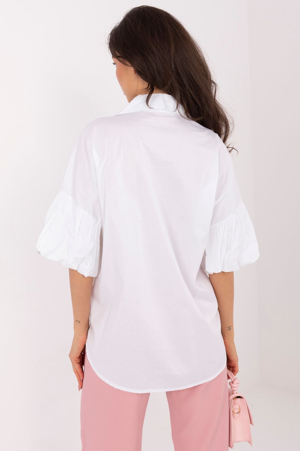 Koszula Damska Model MI-KS-3389A.90 White - Italy Moda226620 - Biały - obrazek 5