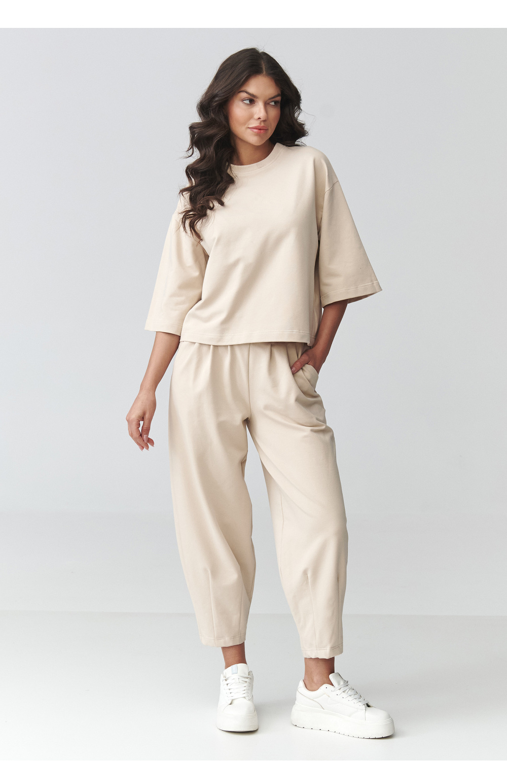 Spodnie Komplet Model M916 Light Beige - Makadamia226808 - Beżowy
