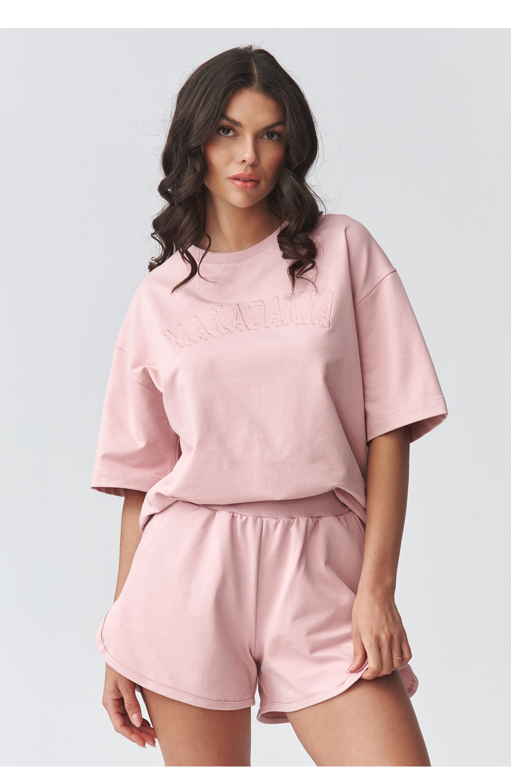 Spodnie Komplet Model M918 Powder Pink - Makadamia226814 - Różowy