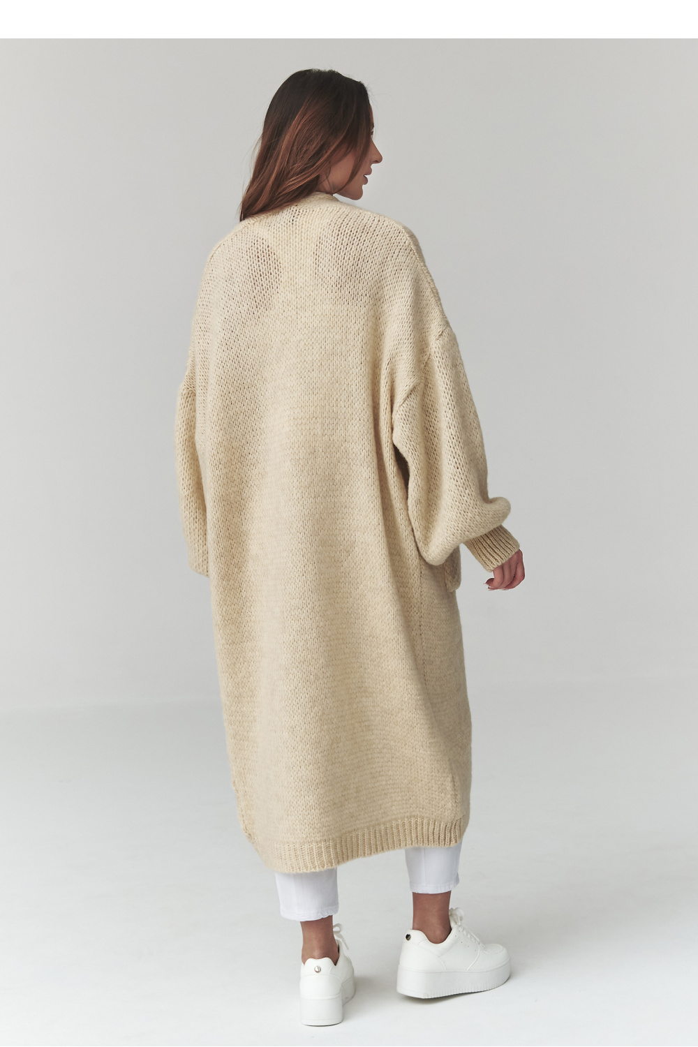 Sweter Kardigan Model S172 Light Beige - Makadamia226872 - Beżowy - obrazek 3