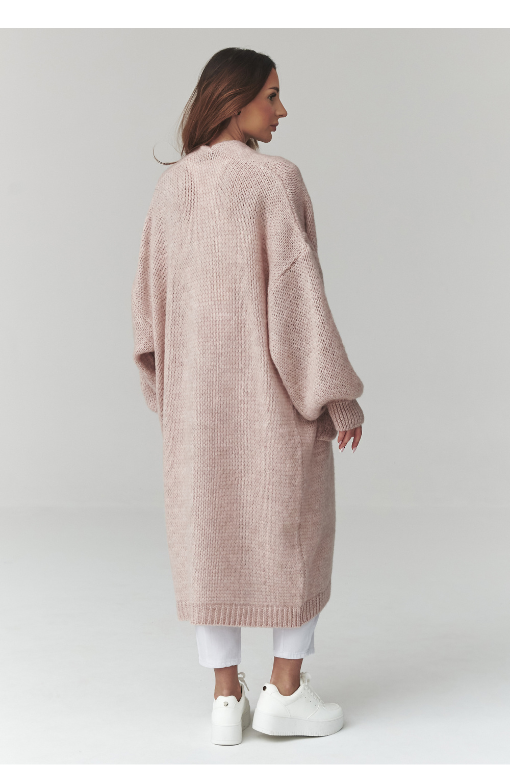 Sweter Kardigan Model S172 Dirty Pink - Makadamia226874 - Różowy - obrazek 3