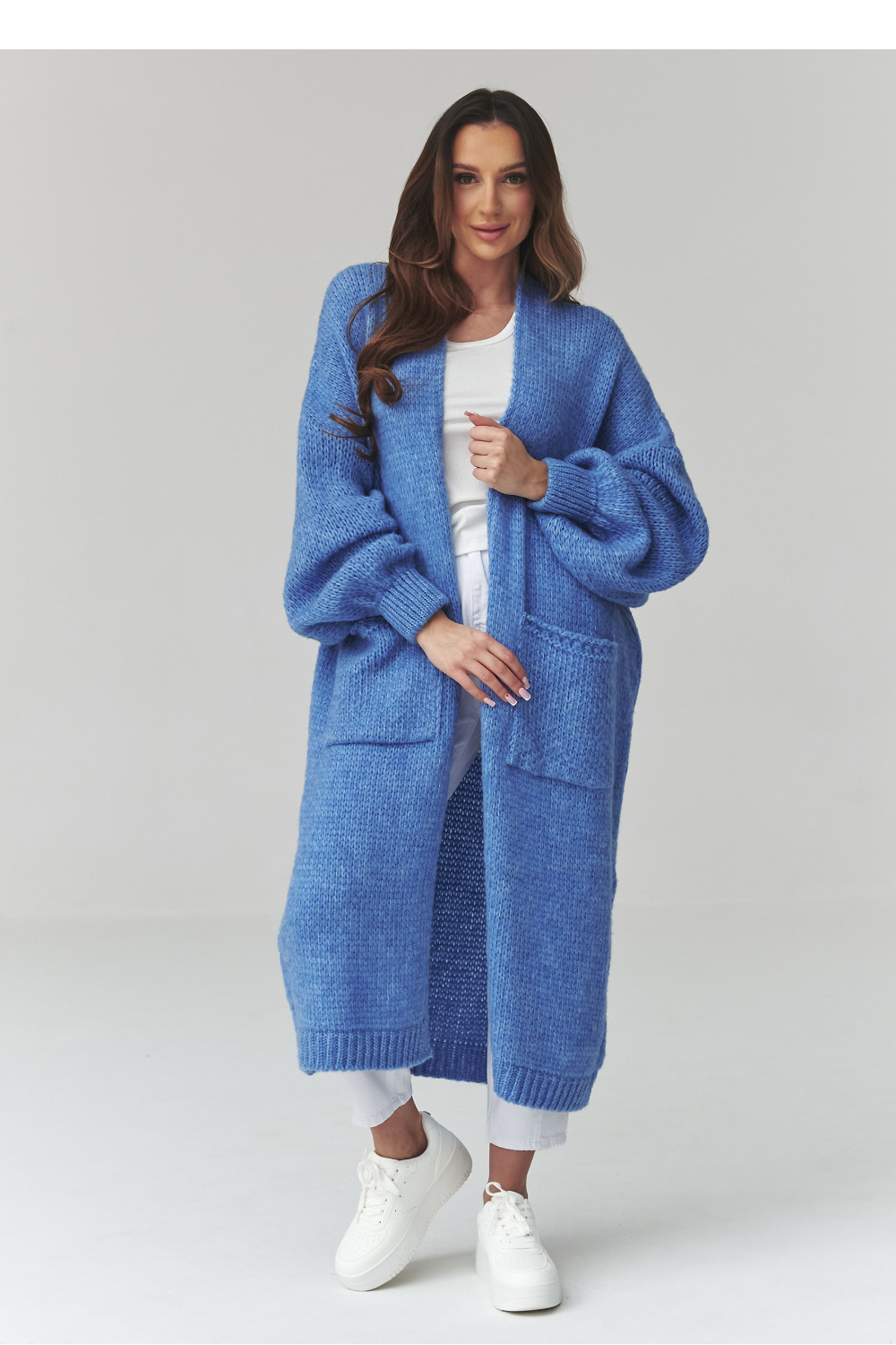 Sweter Kardigan Model S172 Blue Jeans - Makadamia226875 - Niebieski - obrazek 2