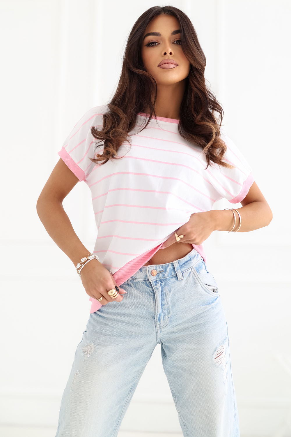 Bluzka Model RV-BZ-A1243.13P Light Pink - Relevance227050 - Różowy - obrazek 3