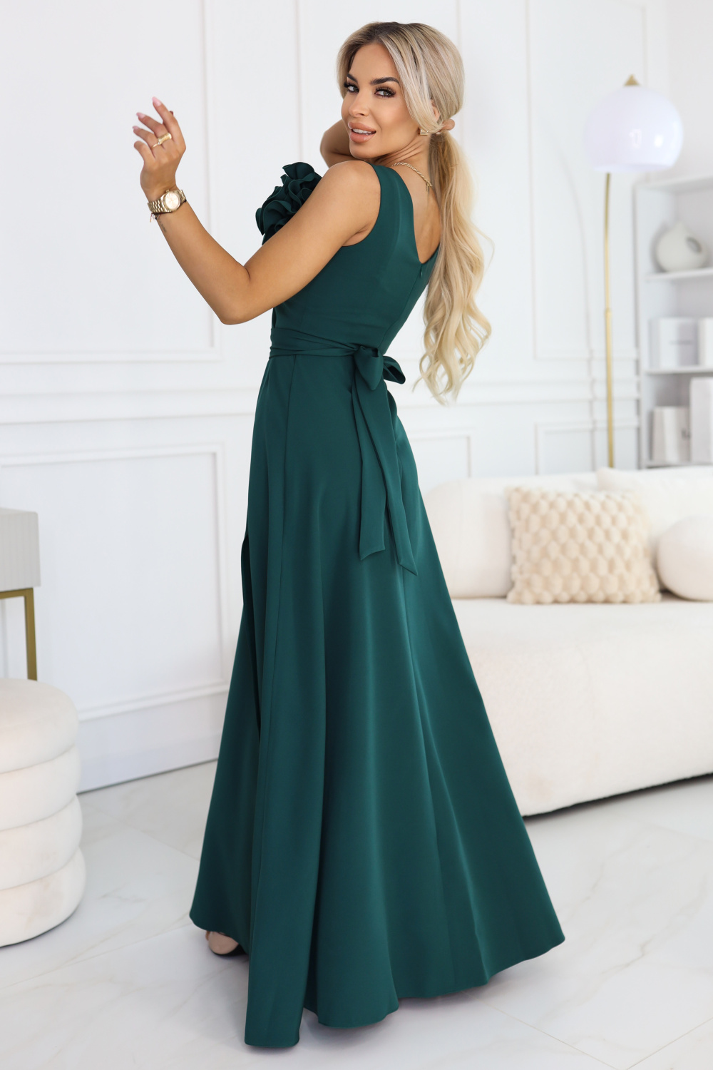 Sukienka Model 669-1 Bottle Green - Numoco227061 - Zielony - obrazek 2
