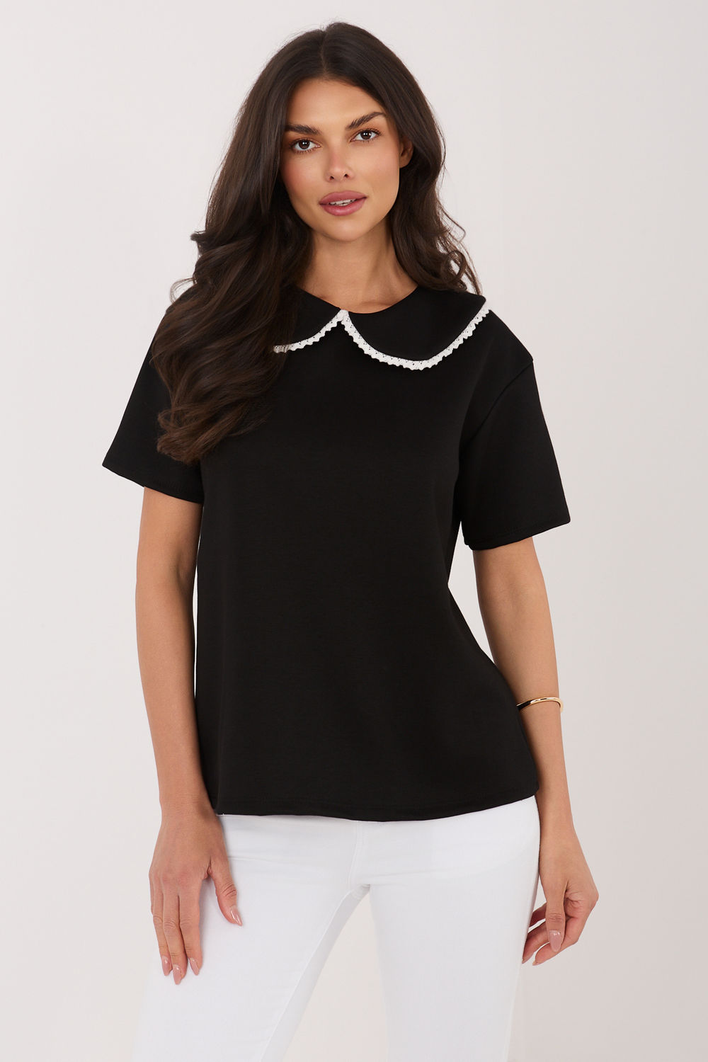 Bluzka Model MI-BZ-3406.90 Black - Italy Moda227570 - Czarny