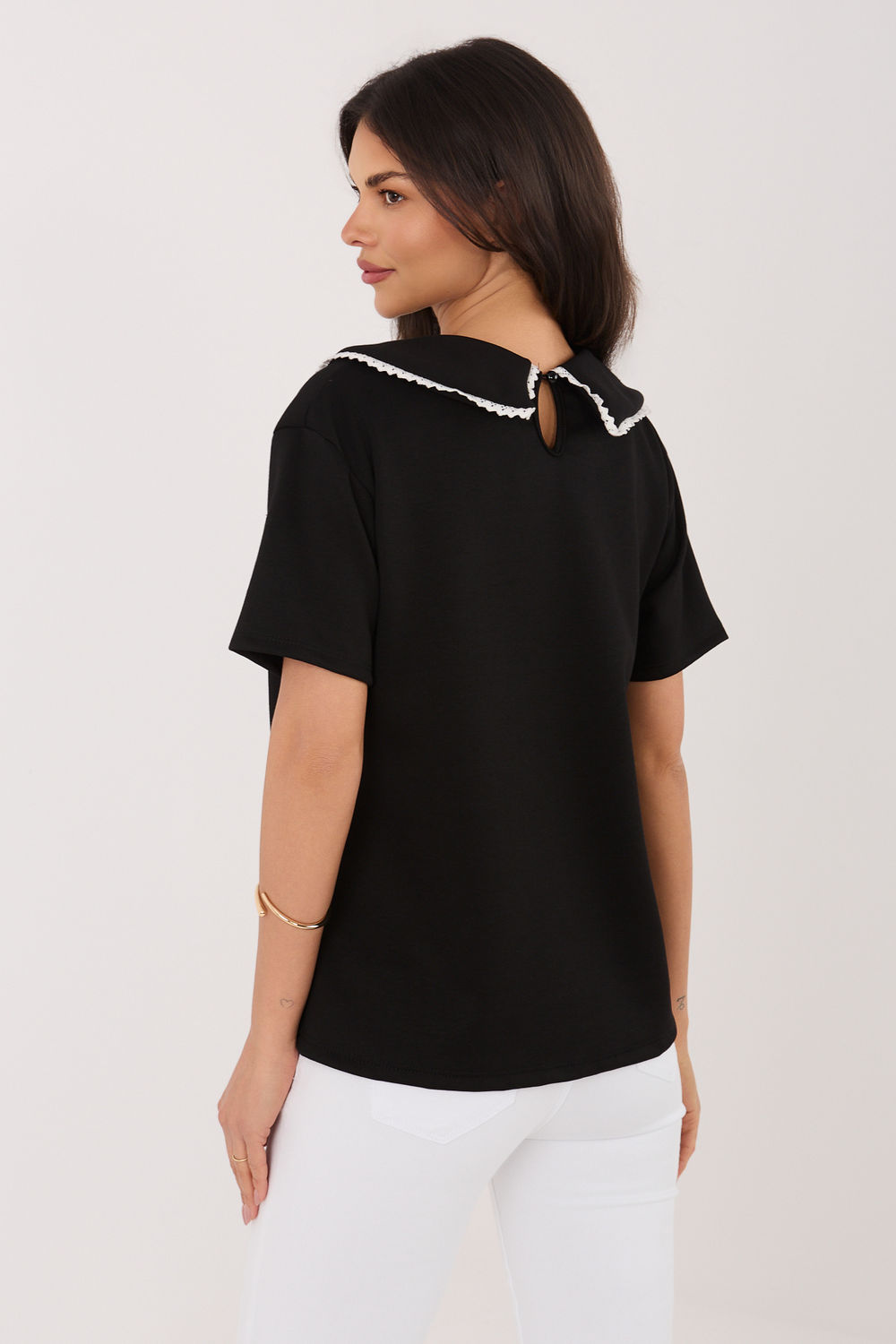 Bluzka Model MI-BZ-3406.90 Black - Italy Moda227570 - Czarny - obrazek 3