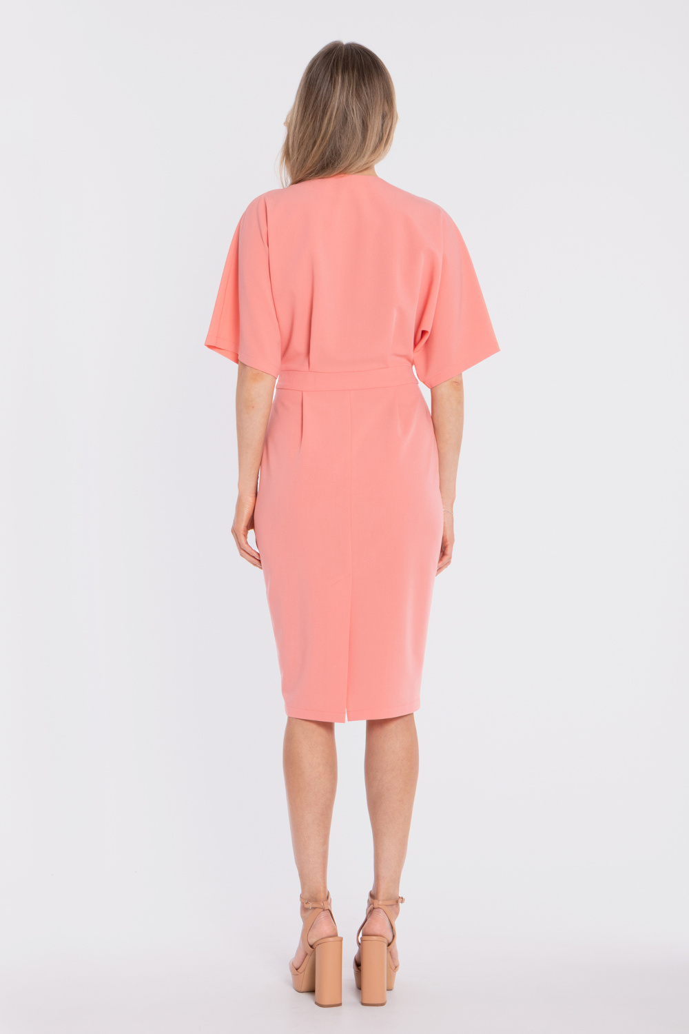 Sukienka Model S434 Łosoś - Stylove227754 - Różowy - obrazek 3