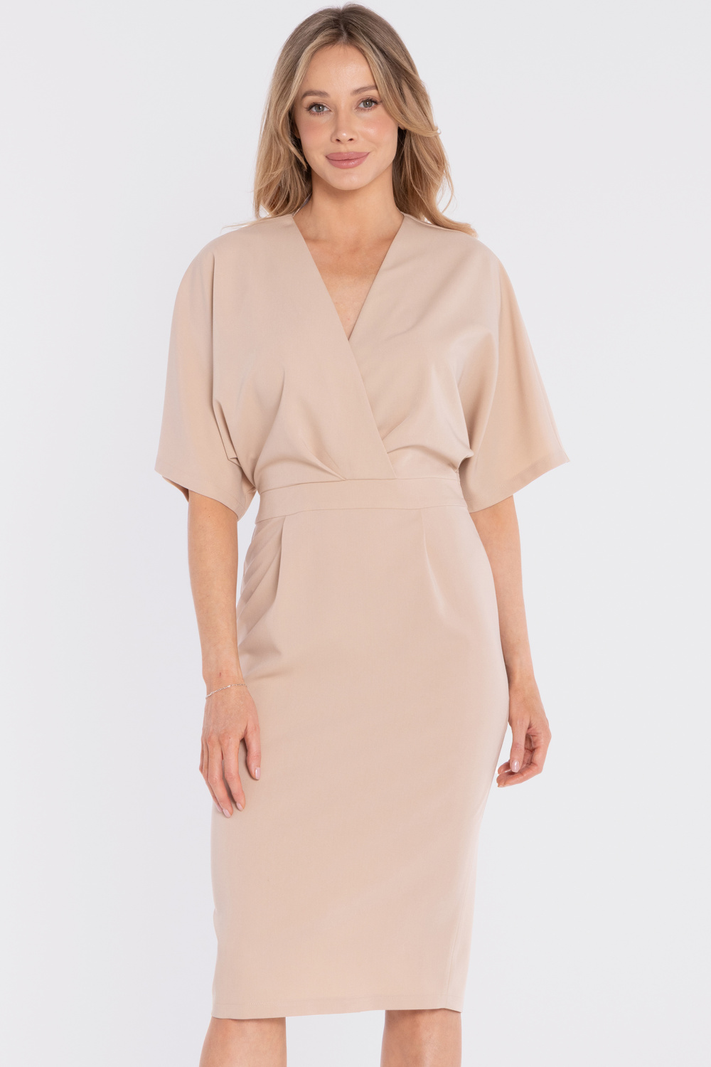 Sukienka Model S434 Beige - Stylove227758 - Beżowy