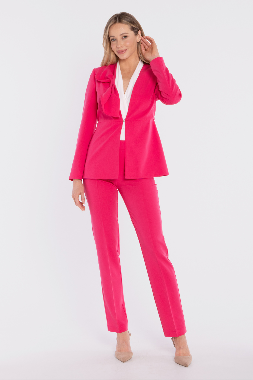 Spodnie Damskie Model S433 Pink - Stylove227760 - Różowy - obrazek 4