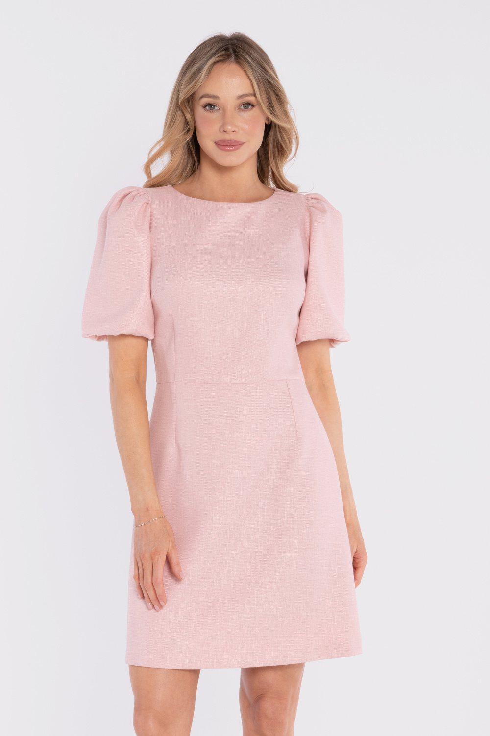 Sukienka Model S431 Brzoskwiania - Stylove227772 - Różowy