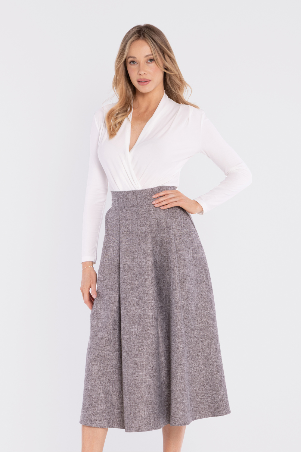 Spódnica Model S430 Grafit - Stylove227775 - Szary