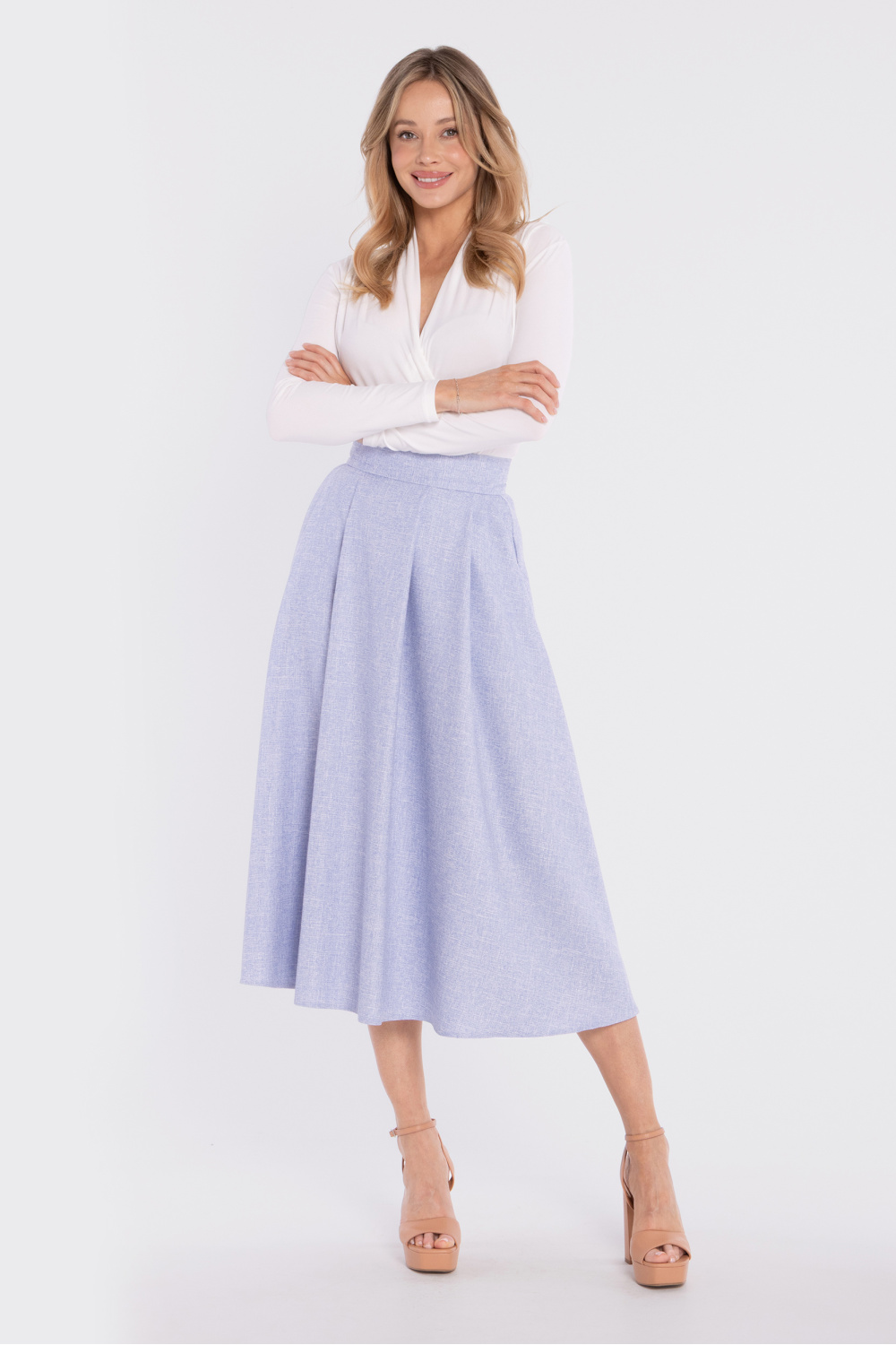 Spódnica Model S430 Błękit - Stylove227776 - Niebieski - obrazek 2