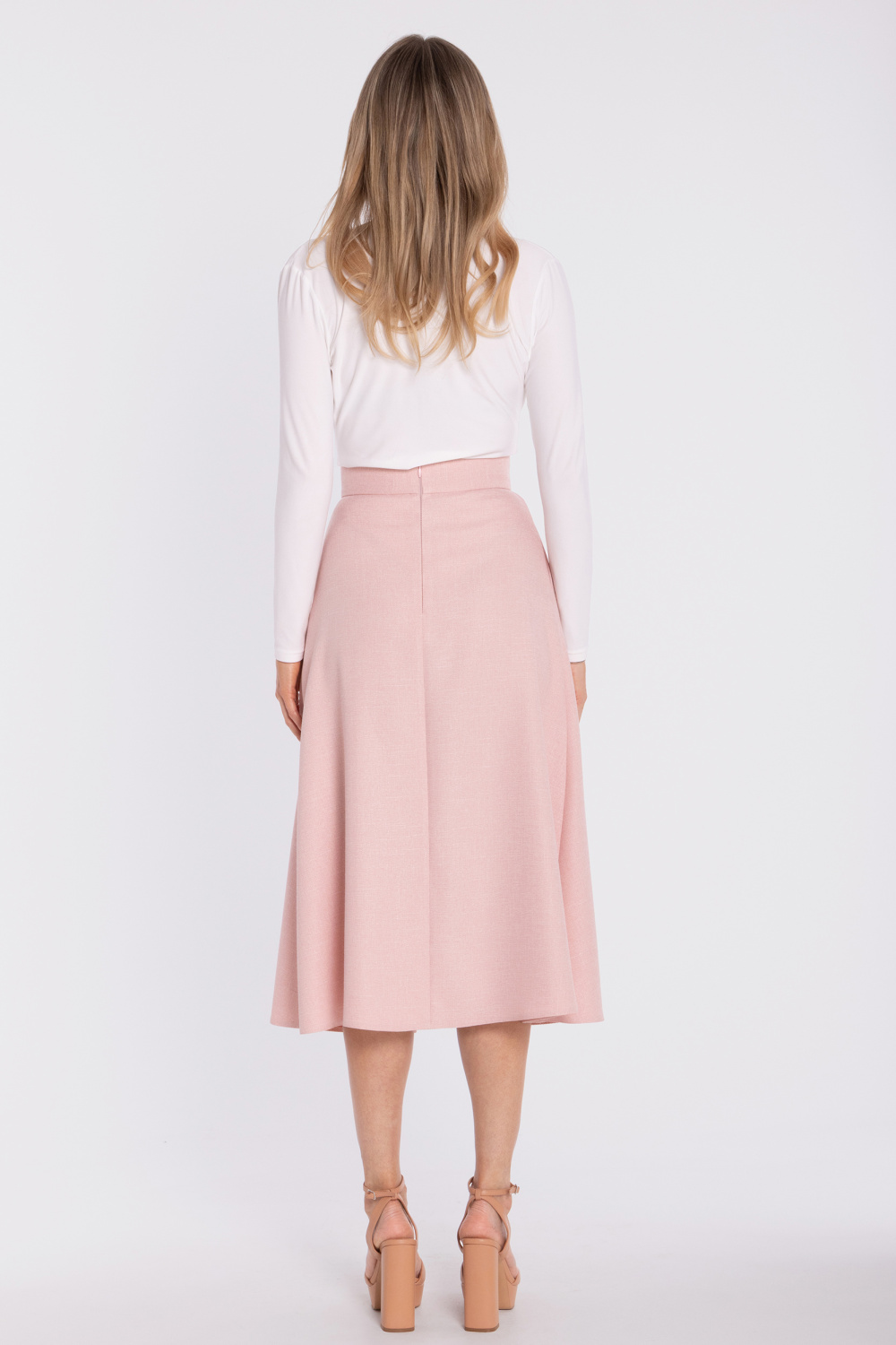 Spódnica Model S430 Brzoskwinia - Stylove227777 - Różowy - obrazek 3