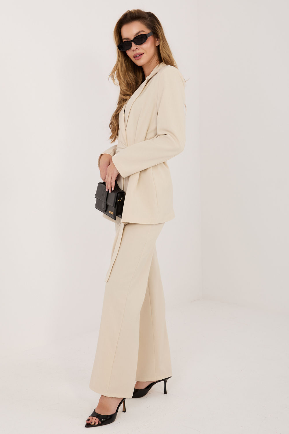 Spodnie Komplet Model MI-KMPL-A2943.85 Light Beige - Italy Moda227871 - Beżowy - obrazek 2