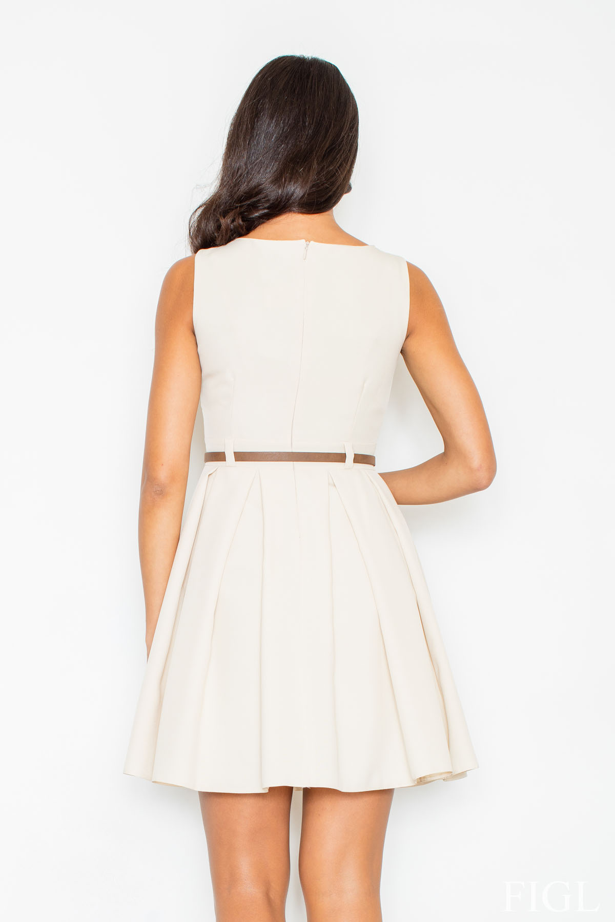 Sukienka M083 Beige - Figl49937 - Beżowy - obrazek 2