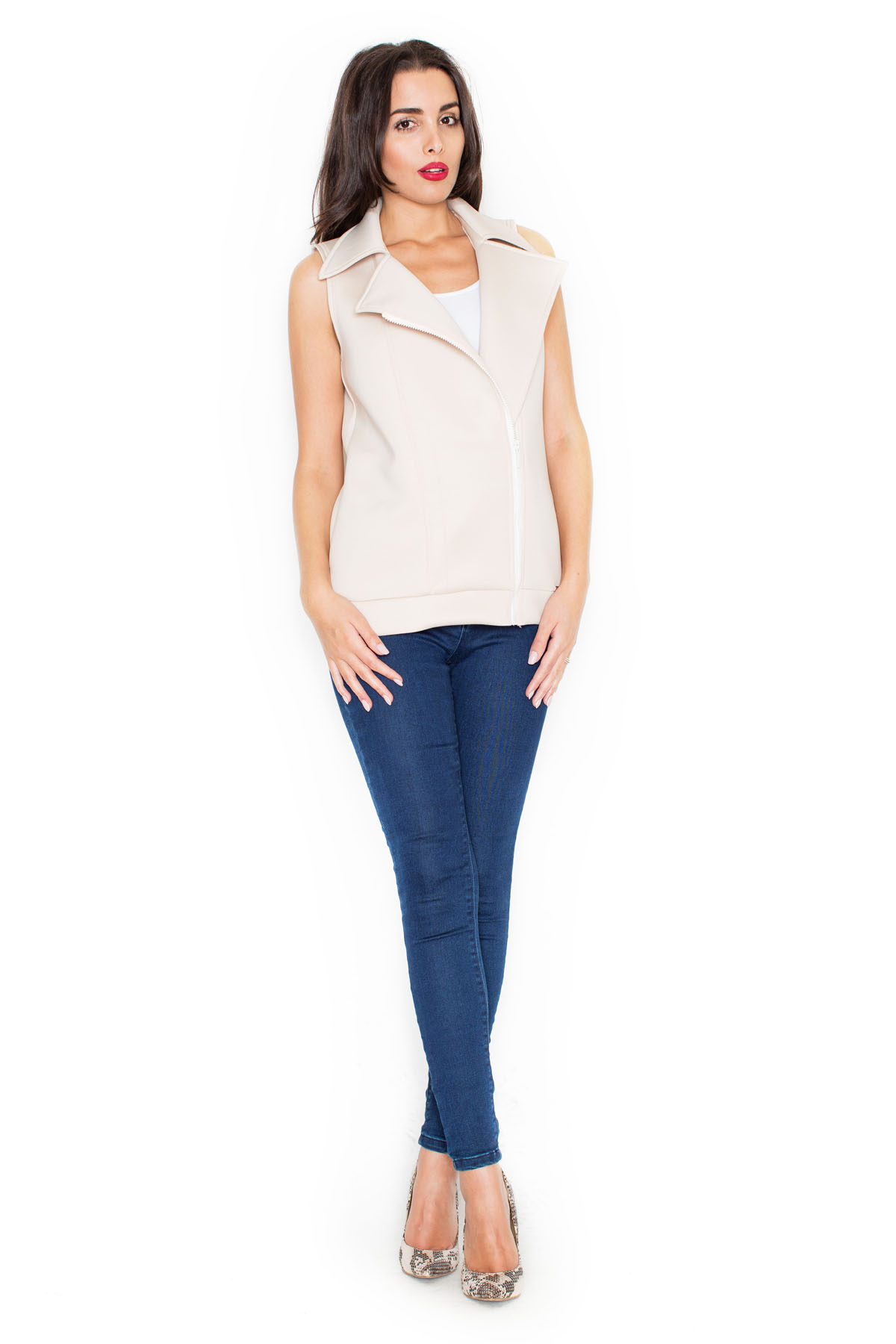 Kamizelka K319 Beige - Katrus49966 - Beżowy - obrazek 2