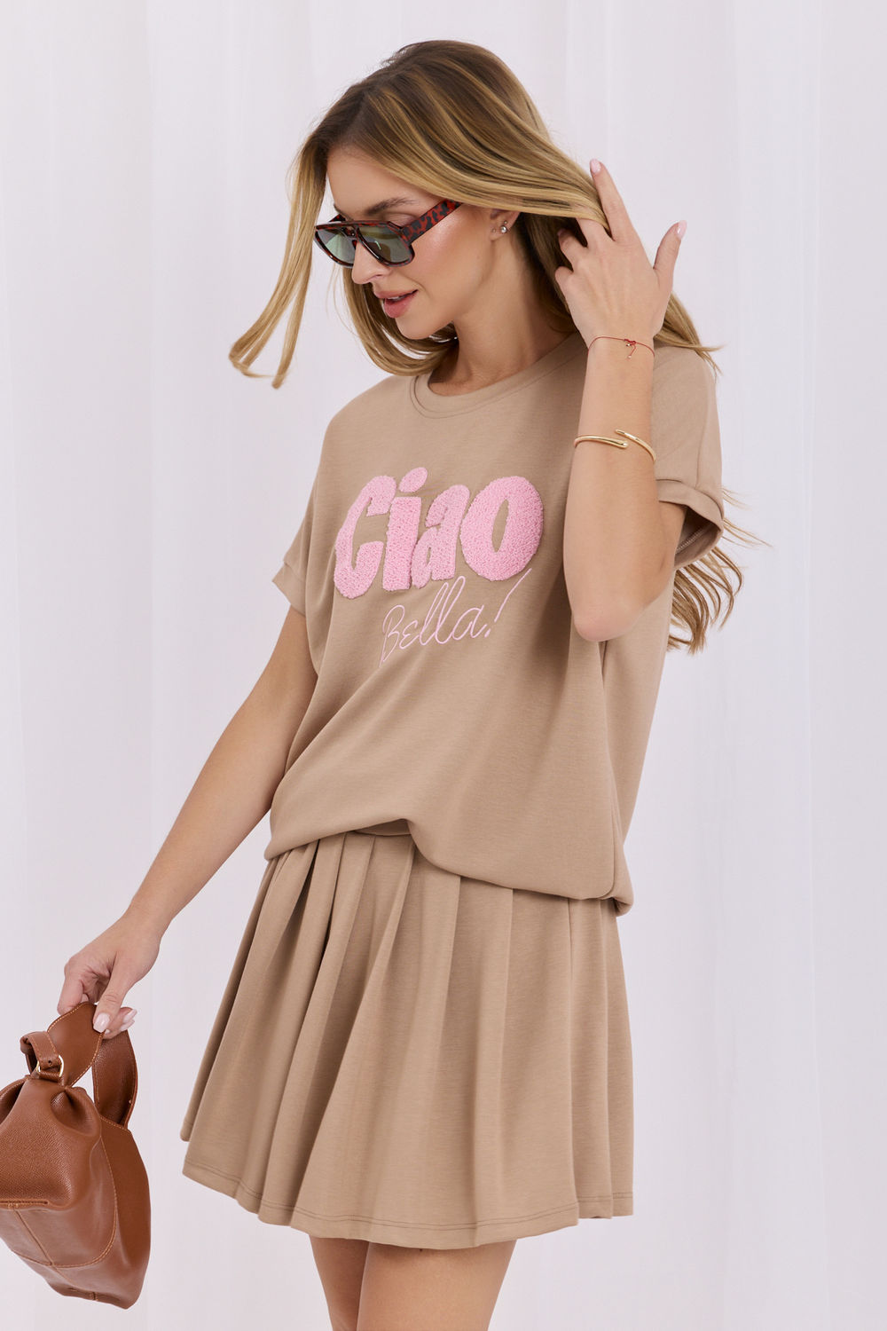 Spódnica Komplet Model RV-KMPL-A1236.30 Dark Beige - Relevance228232 - Beżowy