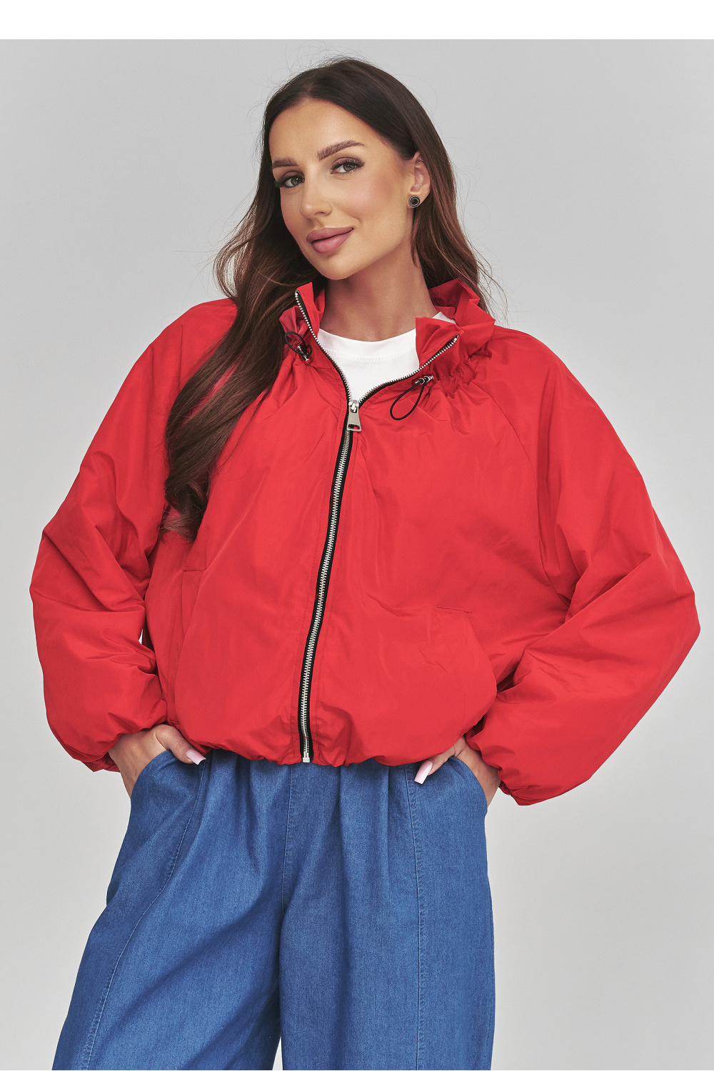 Kurtka Damska Model C58 Red - Makadamia228271 - Czerwony