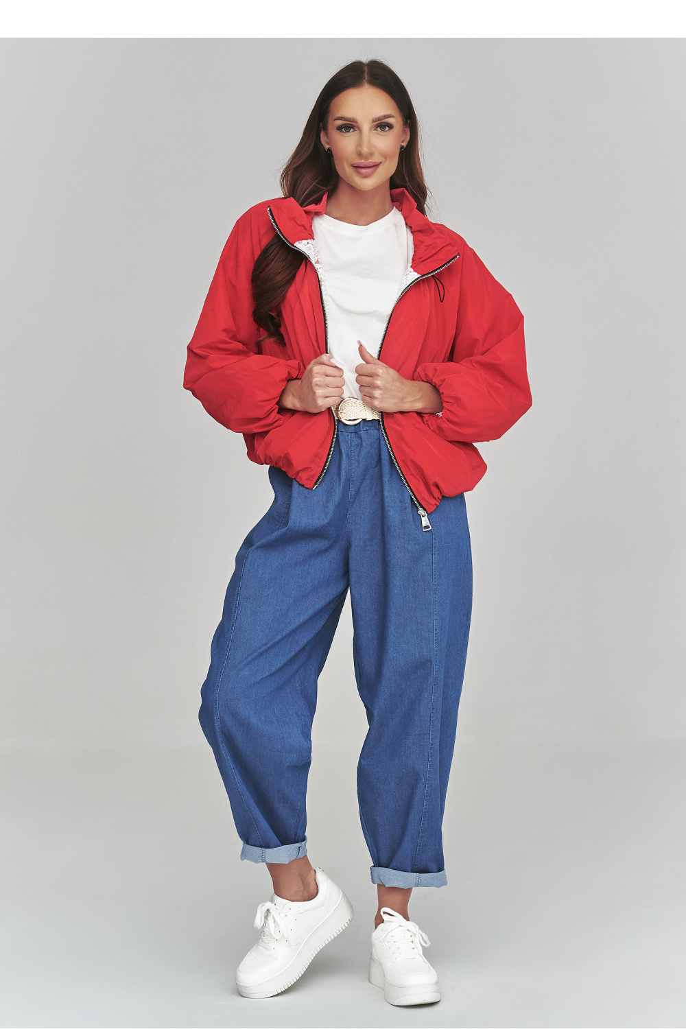 Kurtka Damska Model C58 Red - Makadamia228271 - Czerwony - obrazek 2