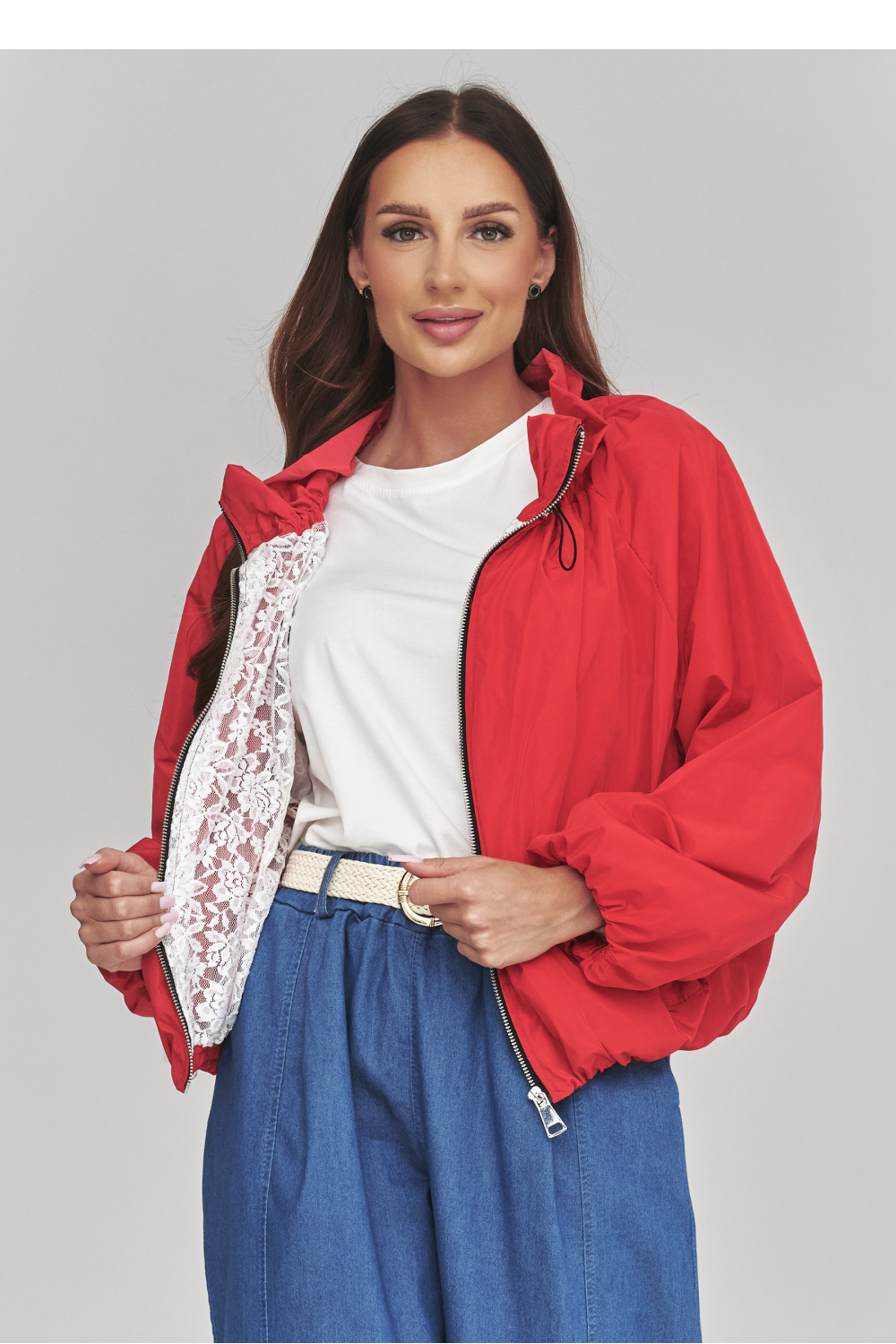 Kurtka Damska Model C58 Red - Makadamia228271 - Czerwony - obrazek 4